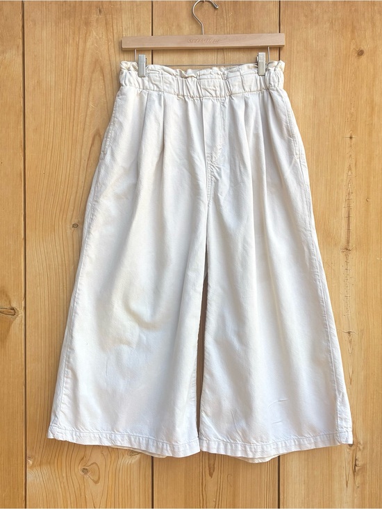 Pilcro Pants - Pilcro Cream Wide-Leg Cropped Pants